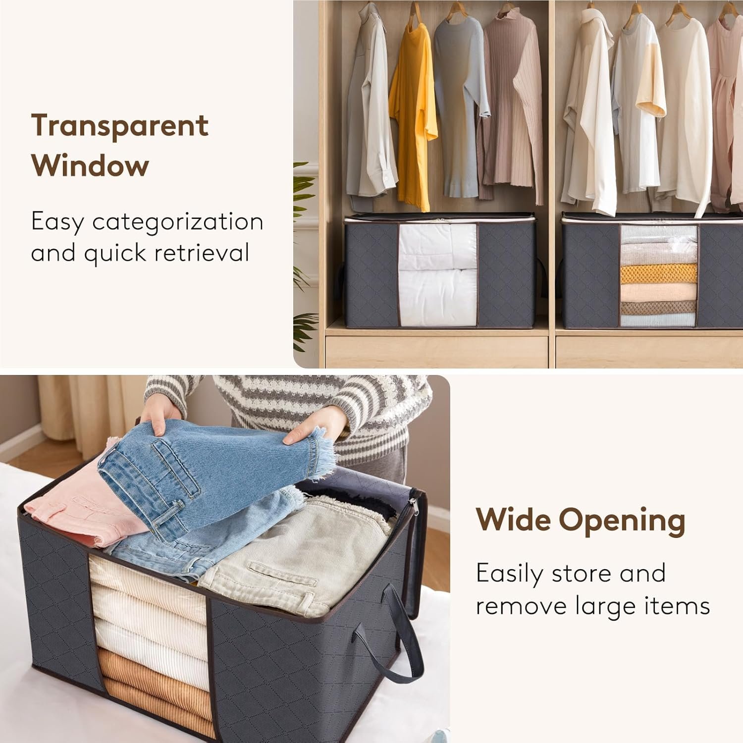 6 pack 95L Clothes Storage Boxes - Image 3