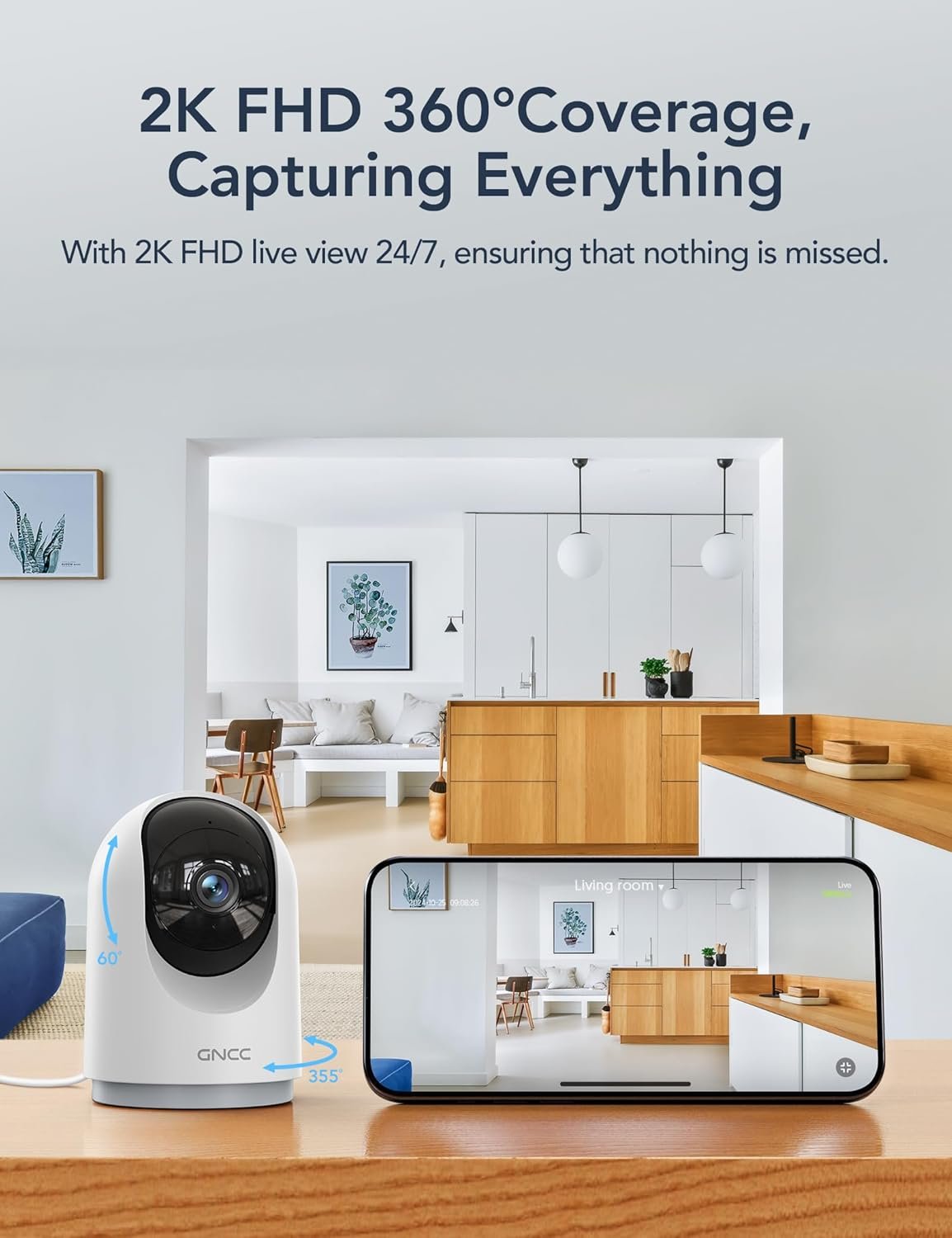 4-Pack 360° Wireless Home Security Cameras - Image 3