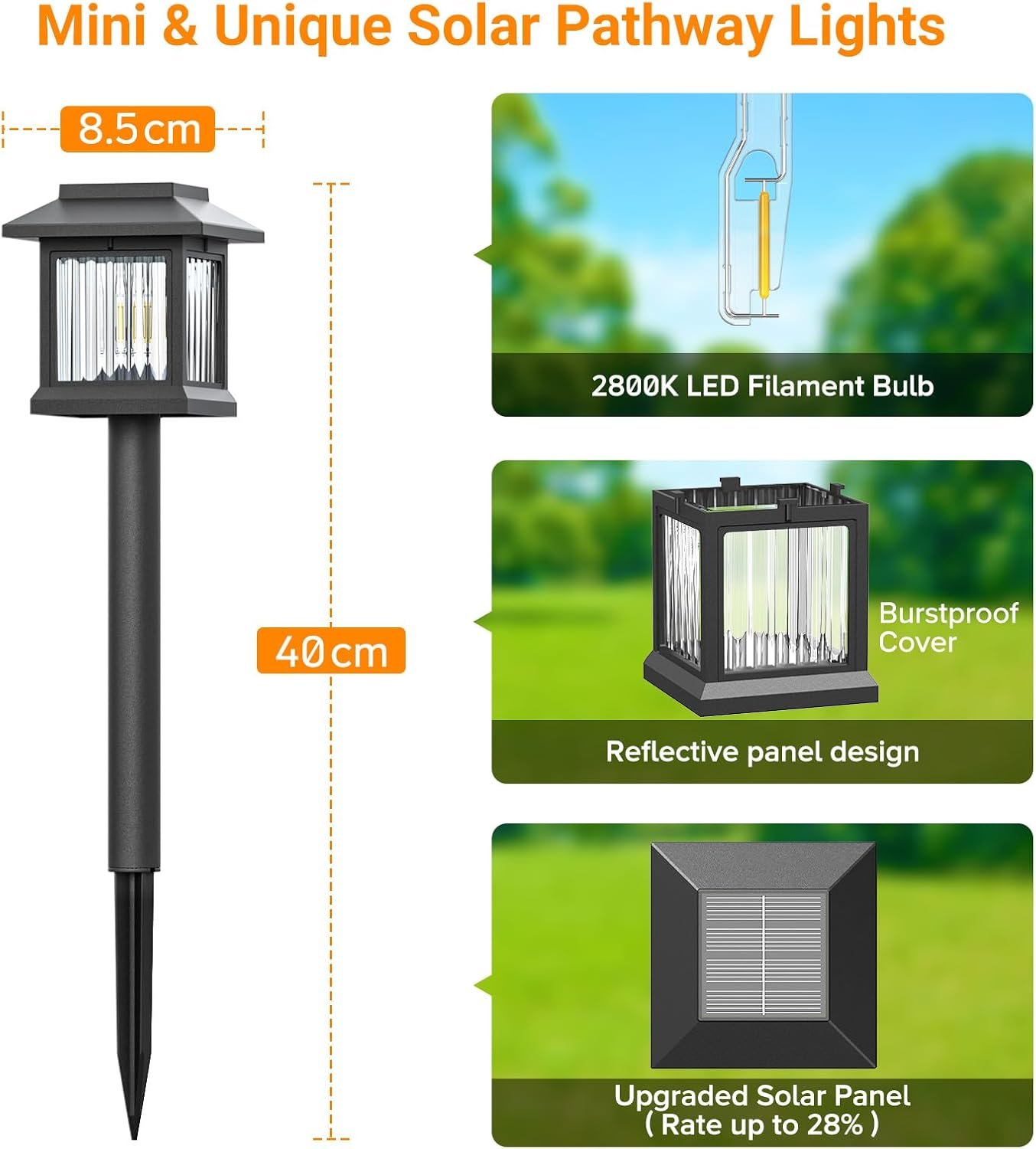 6 Pack Outdoor Solar Powered Lights - Image 4