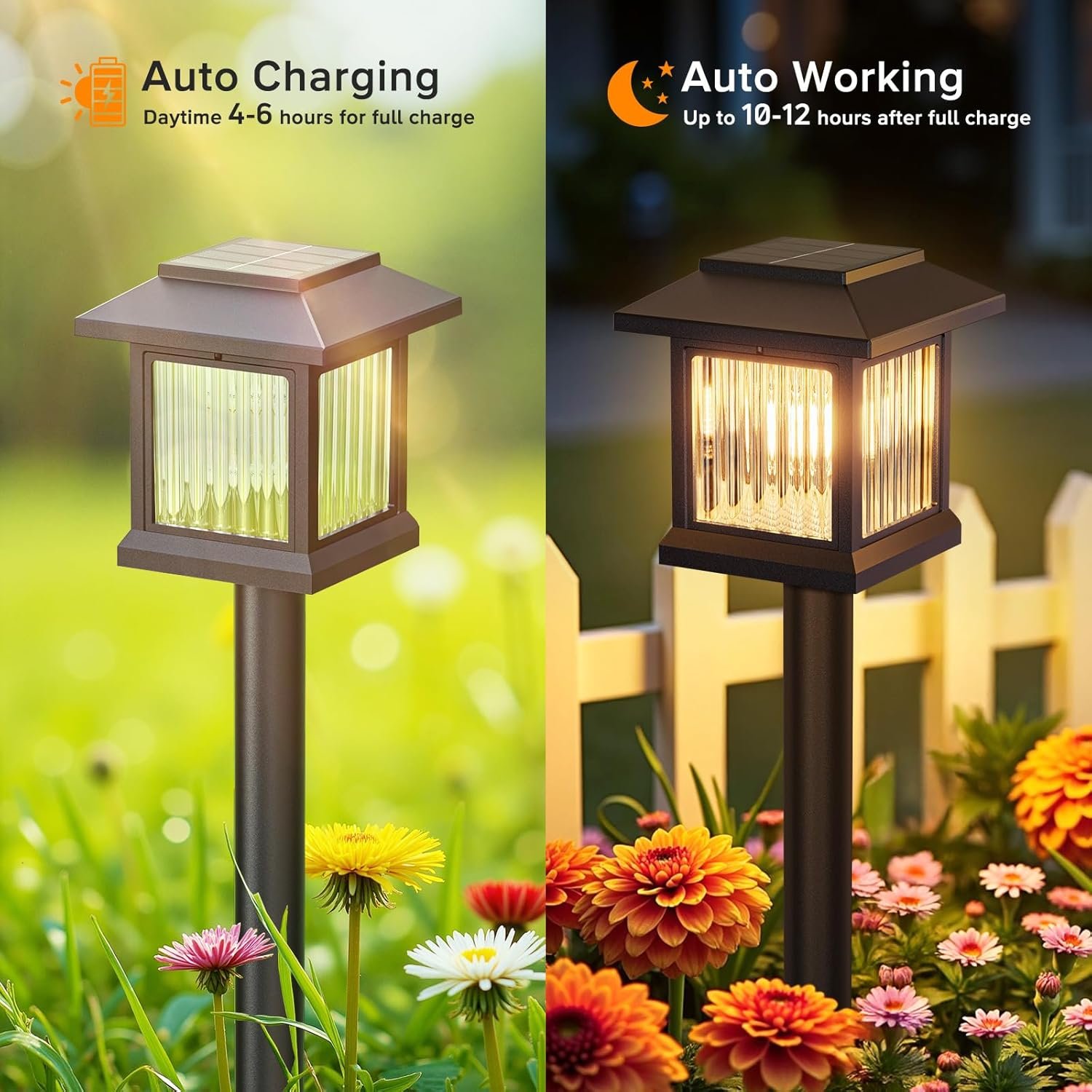 6 Pack Outdoor Solar Powered Lights - Image 2