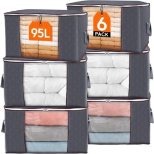 6 pack 95L Clothes Storage Boxes