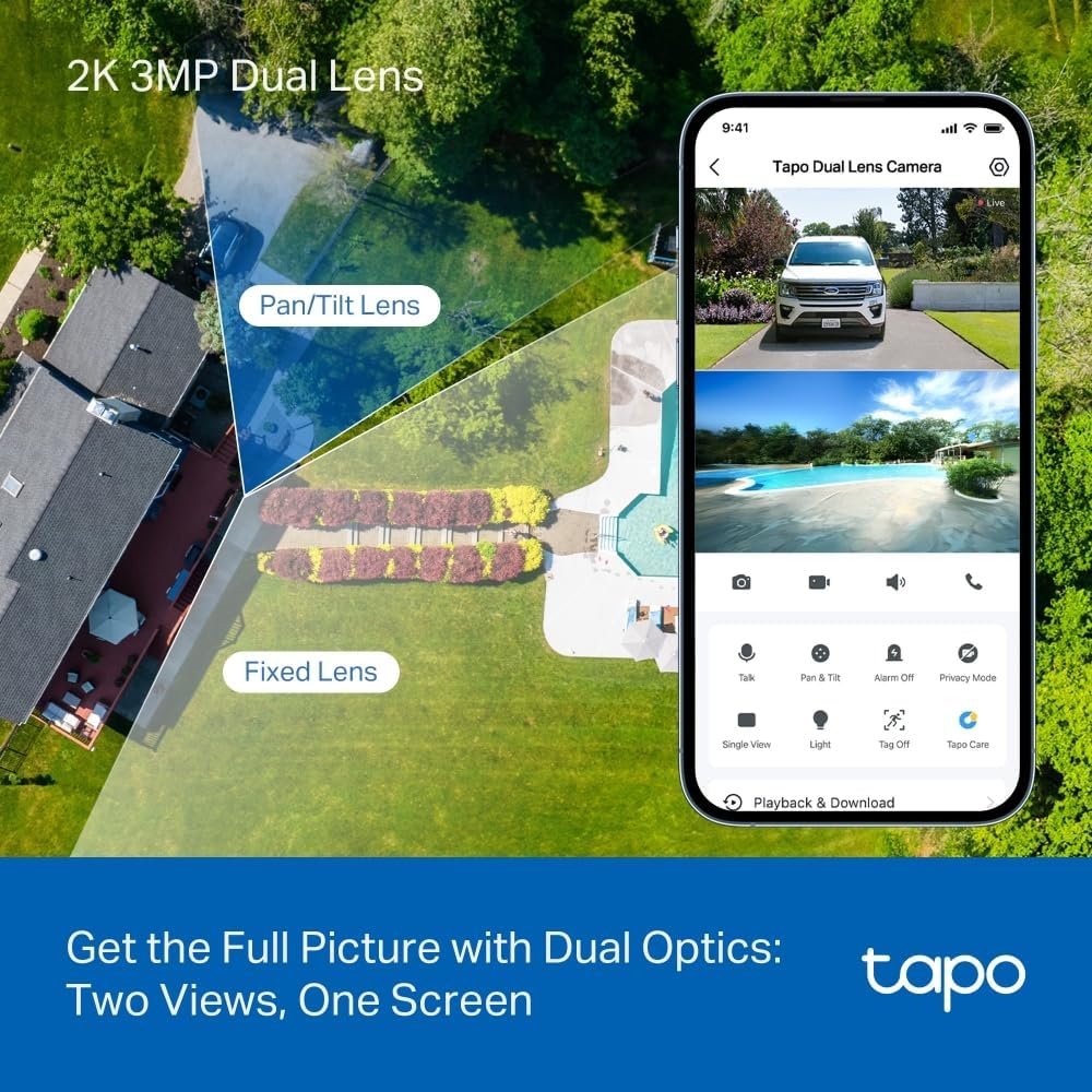 AI Smart Dual Lens Security Wide angle Camera - Image 2
