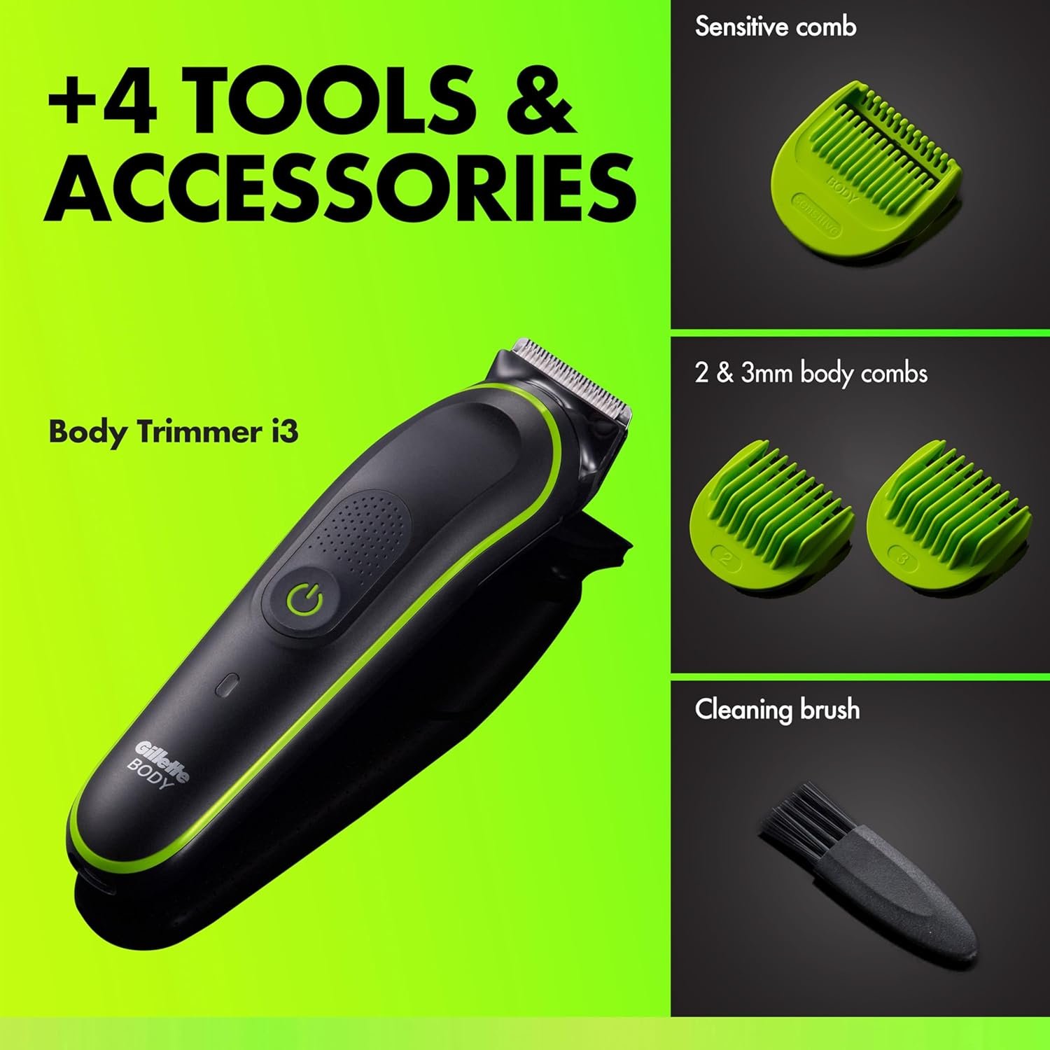 Gillette Labs i3 Body + Intimate Waterproof Hair Trimmer - Image 7