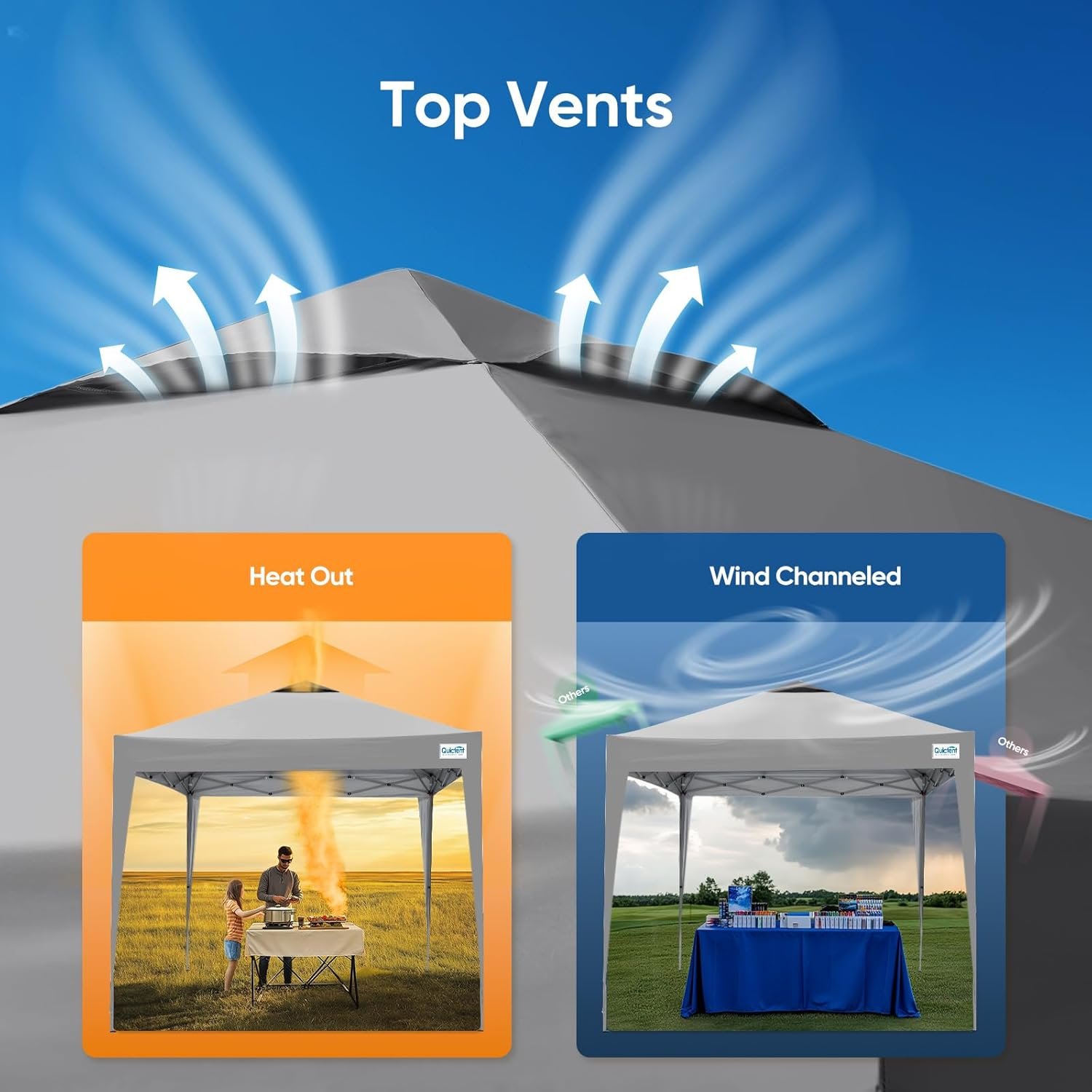2 x 2m Pop Up Waterproof Gazebo with Carry Bag - Image 2