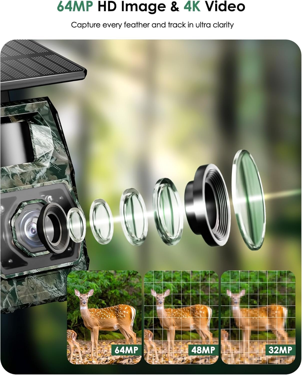 Waterproof Wifi Solar Trail Wildlife Camera - Image 2