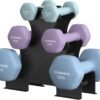 Fitness Weight Lifting Dumbbell Kit with Storage Stand