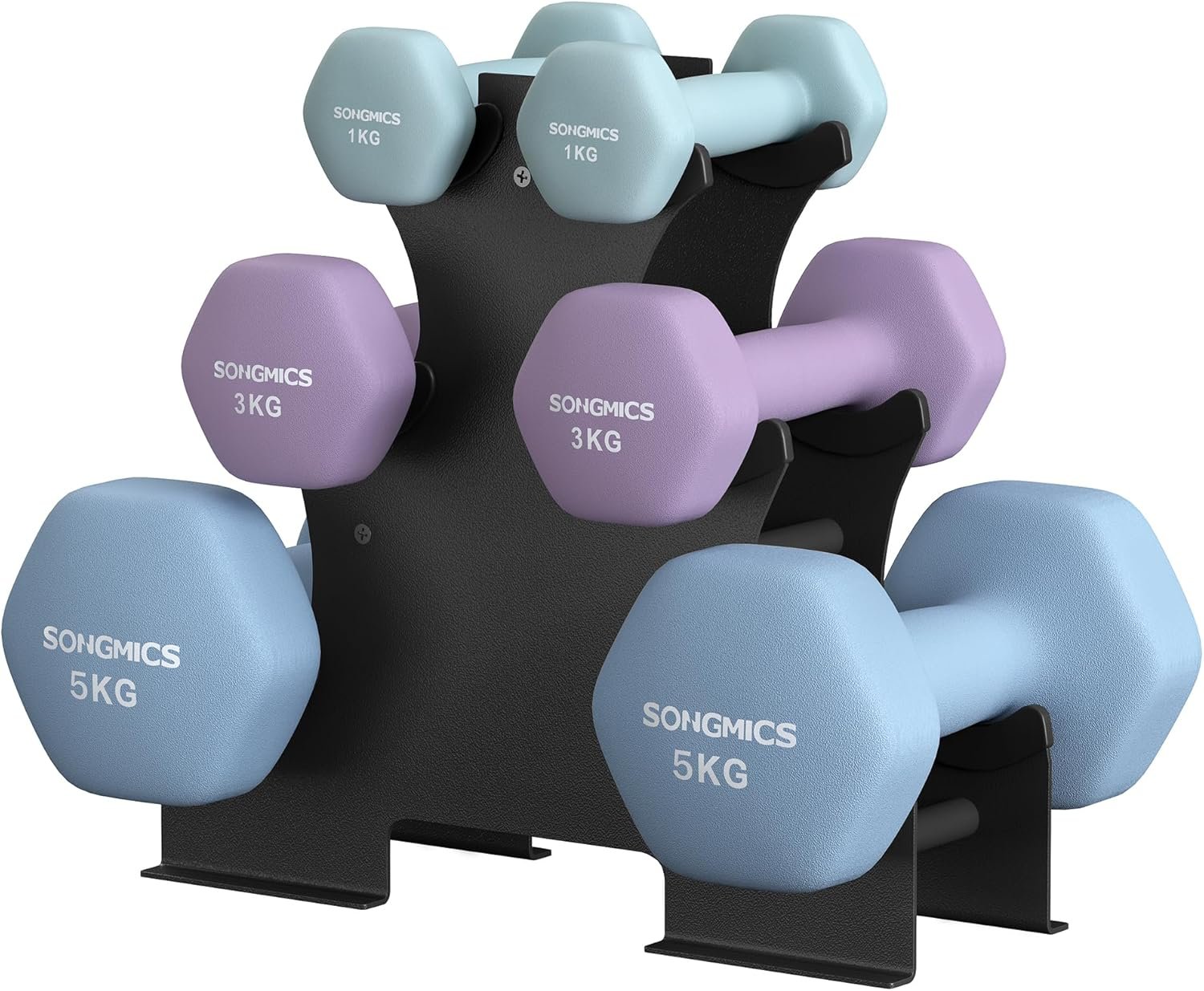 Fitness Weight Lifting Dumbbell Kit with Storage Stand