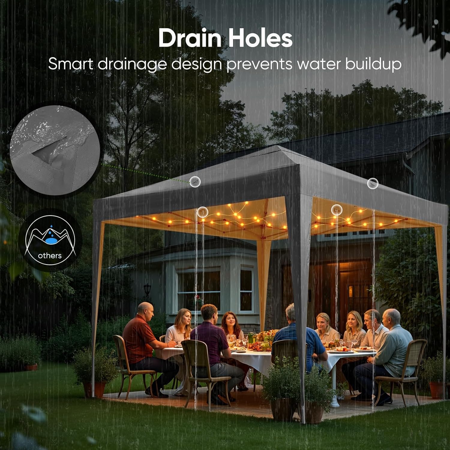 2 x 2m Pop Up Waterproof Gazebo with Carry Bag - Image 3