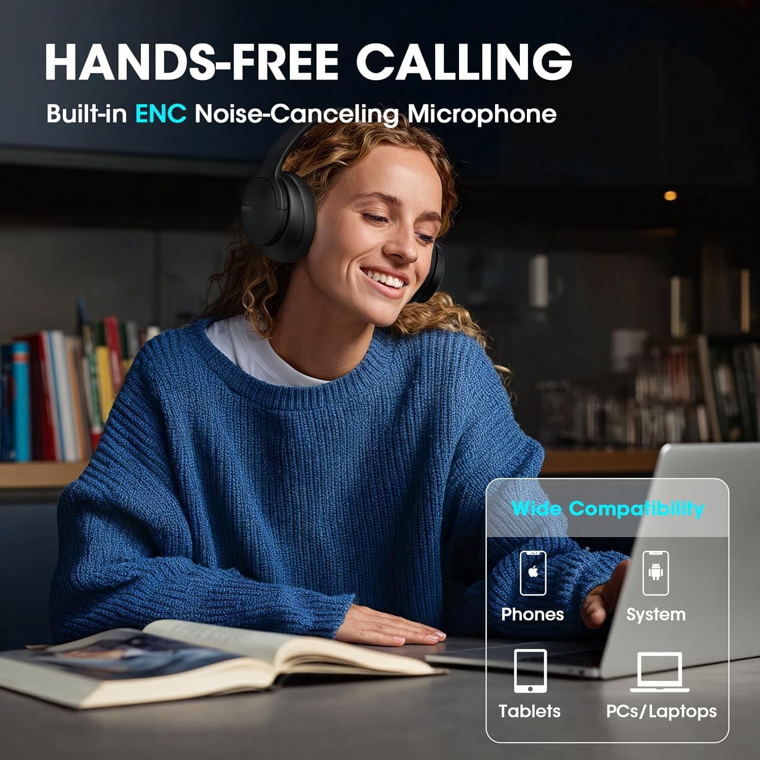 Wireless Headphones Over Ear with APP Control | 90H Playtime - Image 8