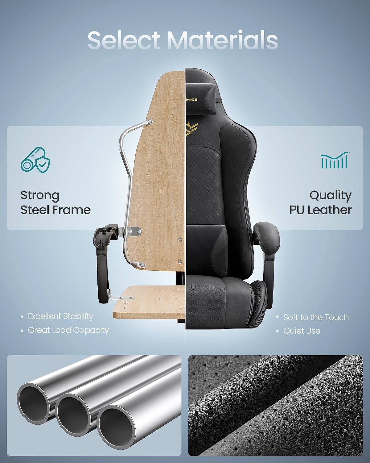 Ergonomic Office Gaming Chair with Footrest - Image 5