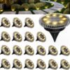 20 Pack Outdoor Solar Ground Lights