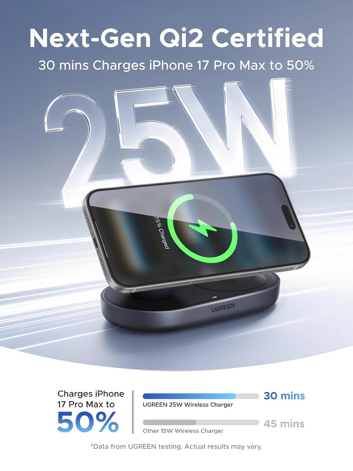 Qi MagSafe Wireless Charger Stand for iPhones and Airpods - Image 3