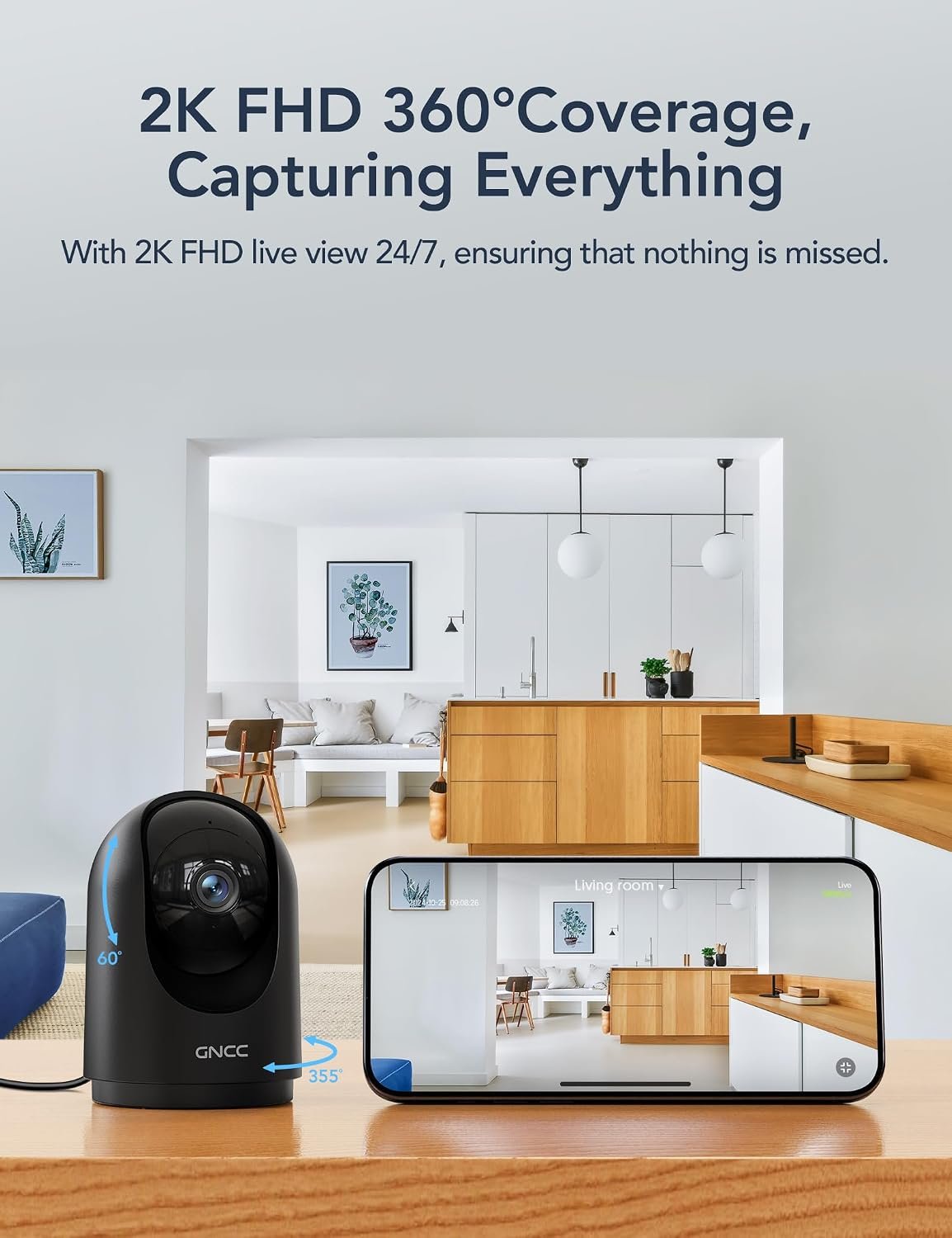 Home CCTV Security Camera with Motion Detection and 2-Way Audio - Image 5