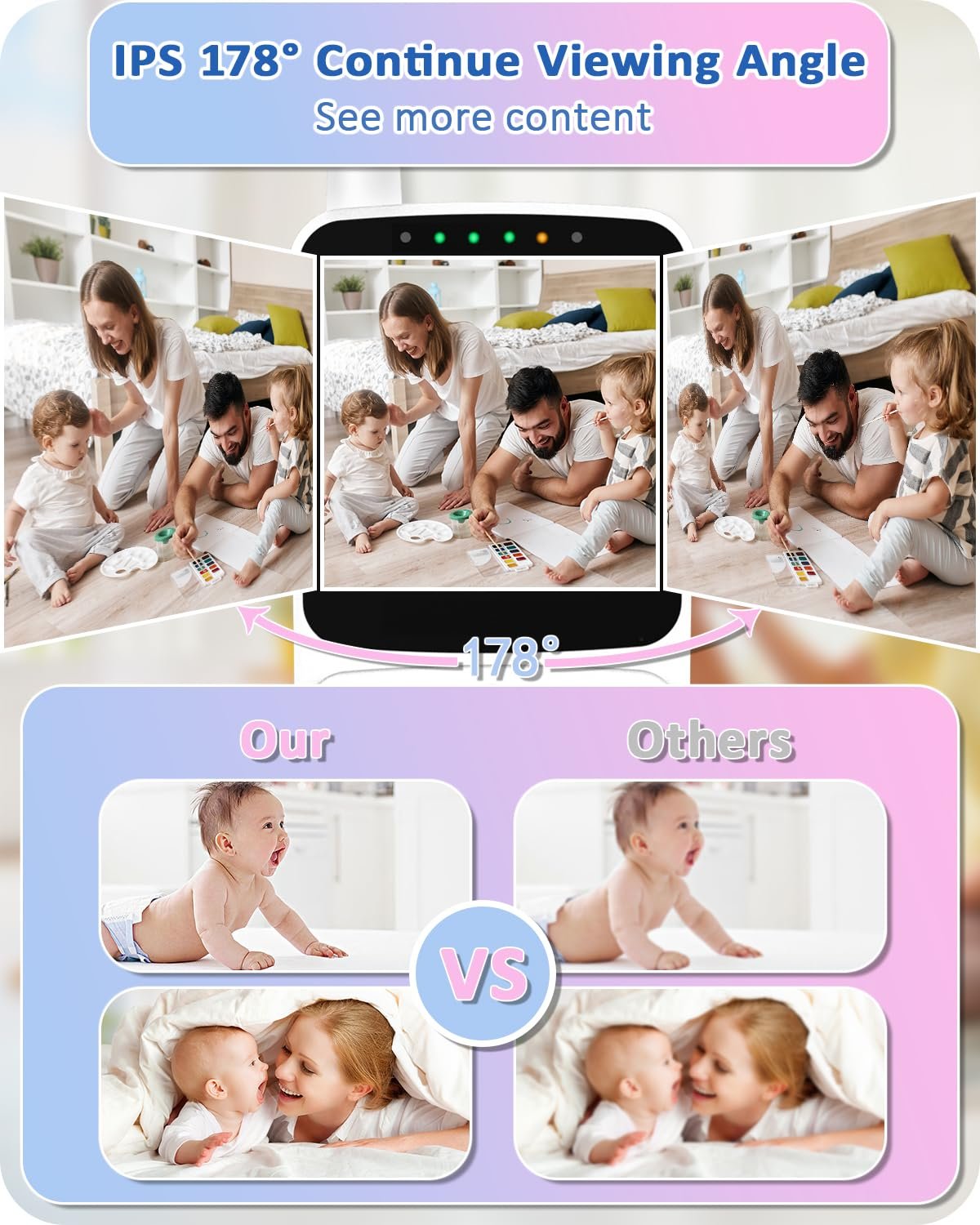 4 inch Screen Wireless Camera Baby Monitor - Image 4