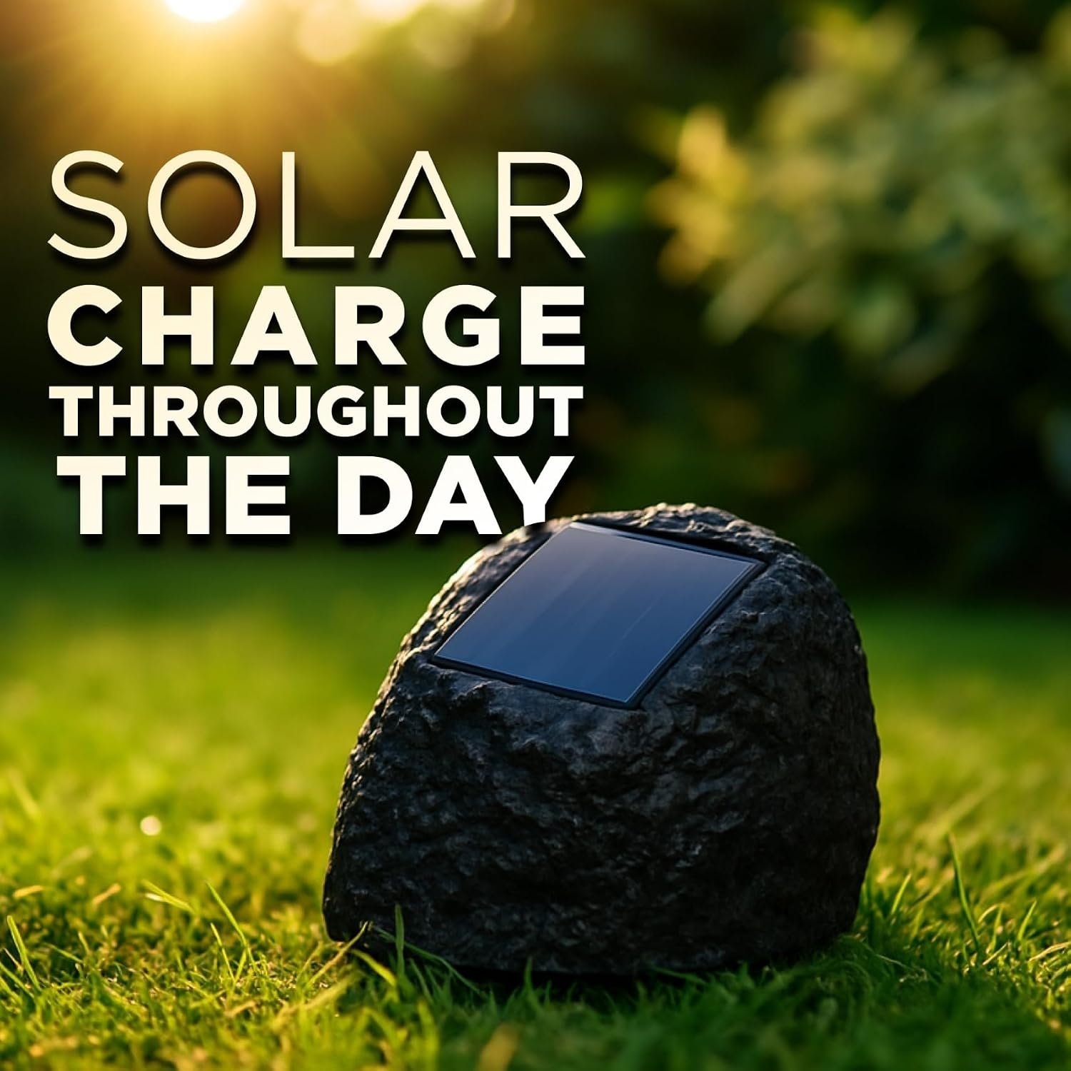 3 Pack of LED Rock Design Outdoor Solar Light - Image 5