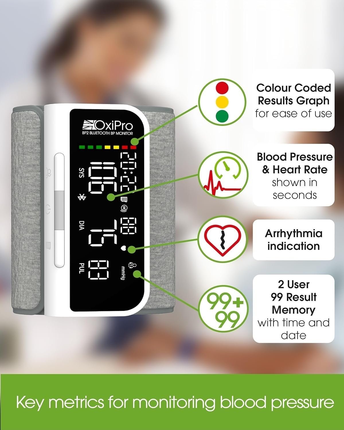 OxiPro Smart Blood Pressure Monitors with App - Image 3
