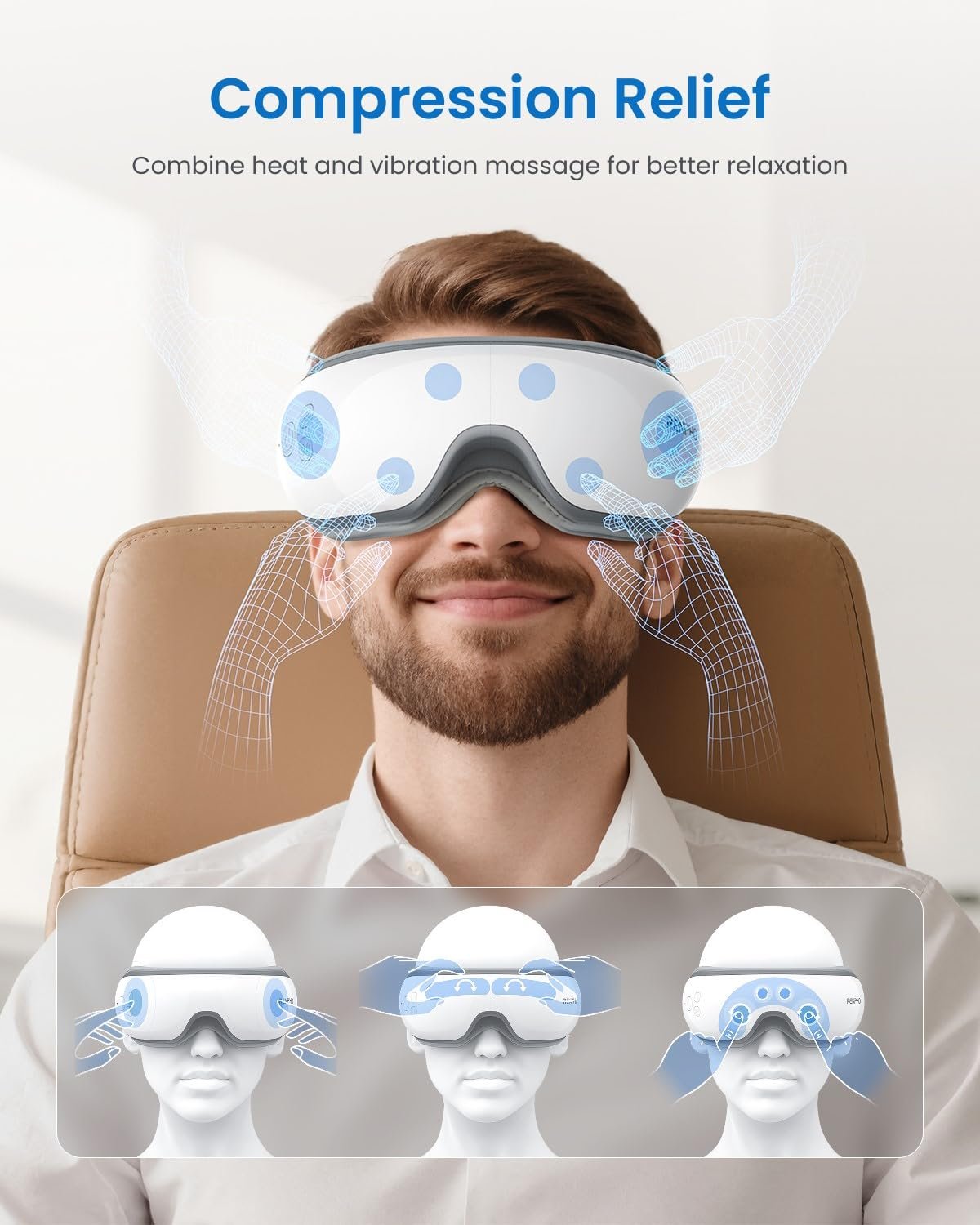 Eye Massager Mask with Heat - Sleeping Aid - Image 4
