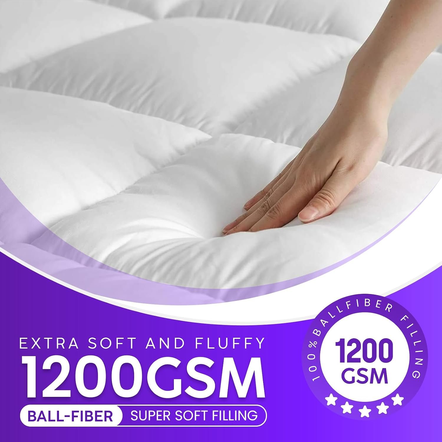 King Size Super Soft Microfiber Mattress Topper - Image 4