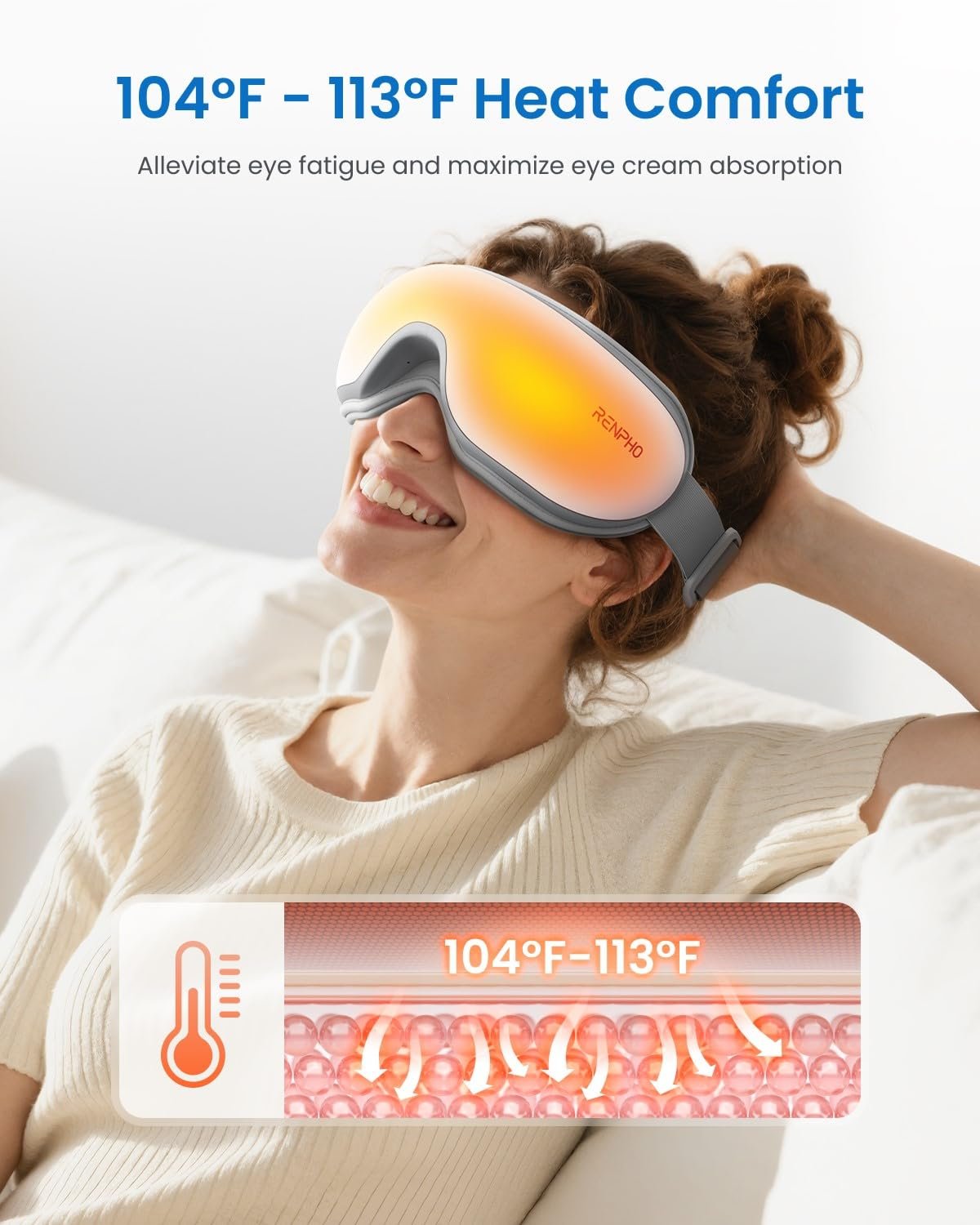 Eye Massager Mask with Heat - Sleeping Aid - Image 3