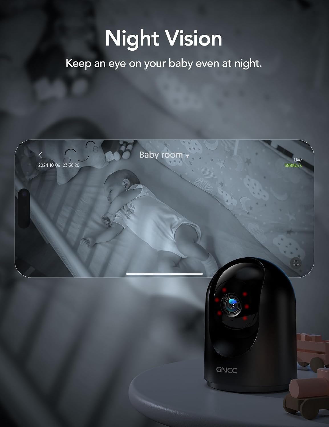 Home CCTV Security Camera with Motion Detection and 2-Way Audio - Image 6