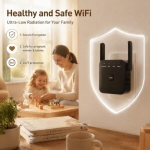 WiFi Extender Booster with Ethernet Port, Covers Up to 9900 Square Foot