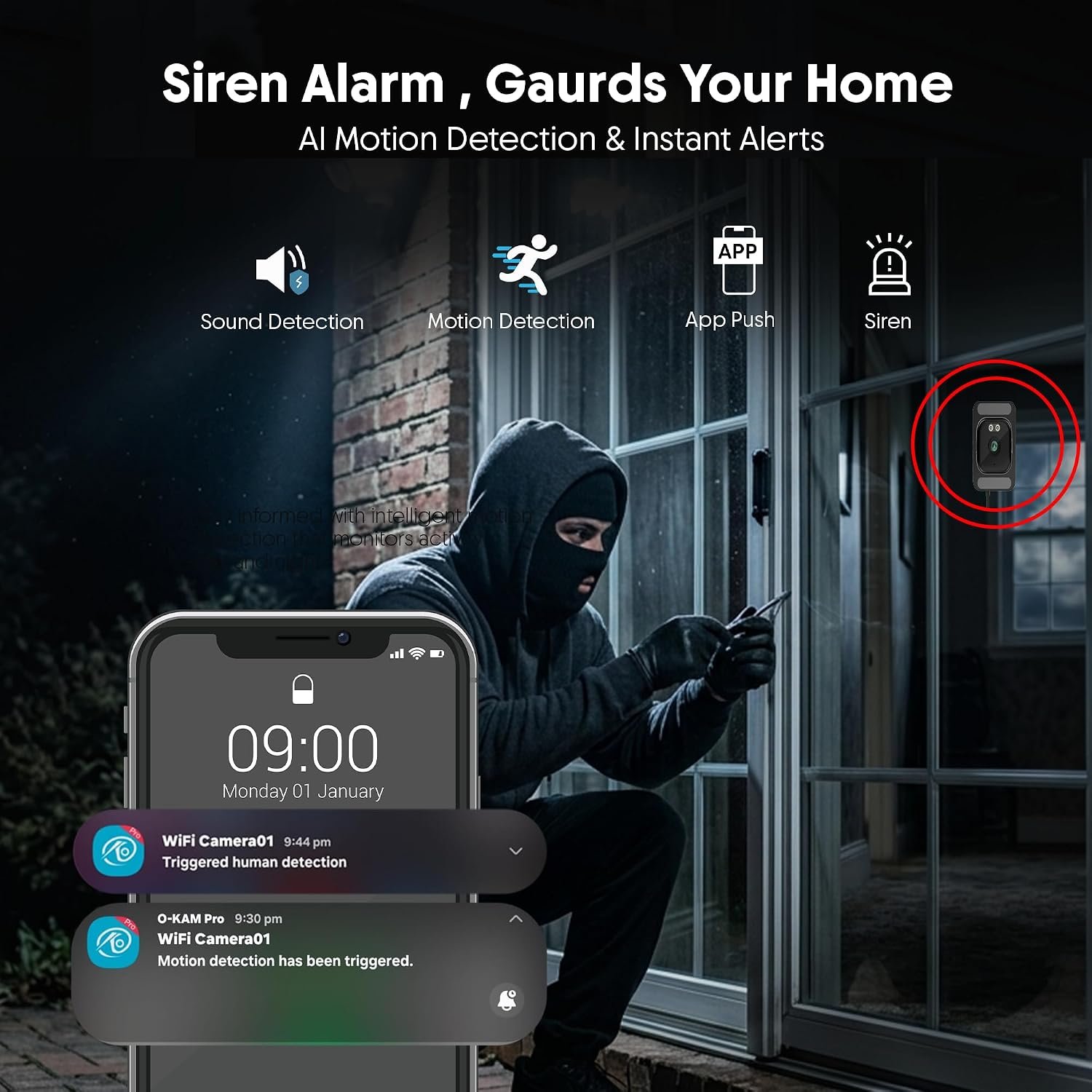 Window Wireless Indoors security Camera - Image 3