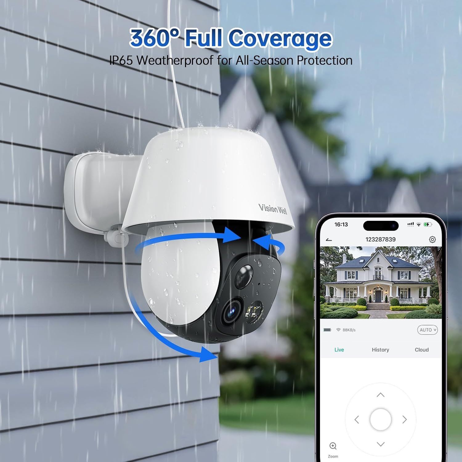 360° Wireless Solar Security Camera with AI Human Detection - Image 6
