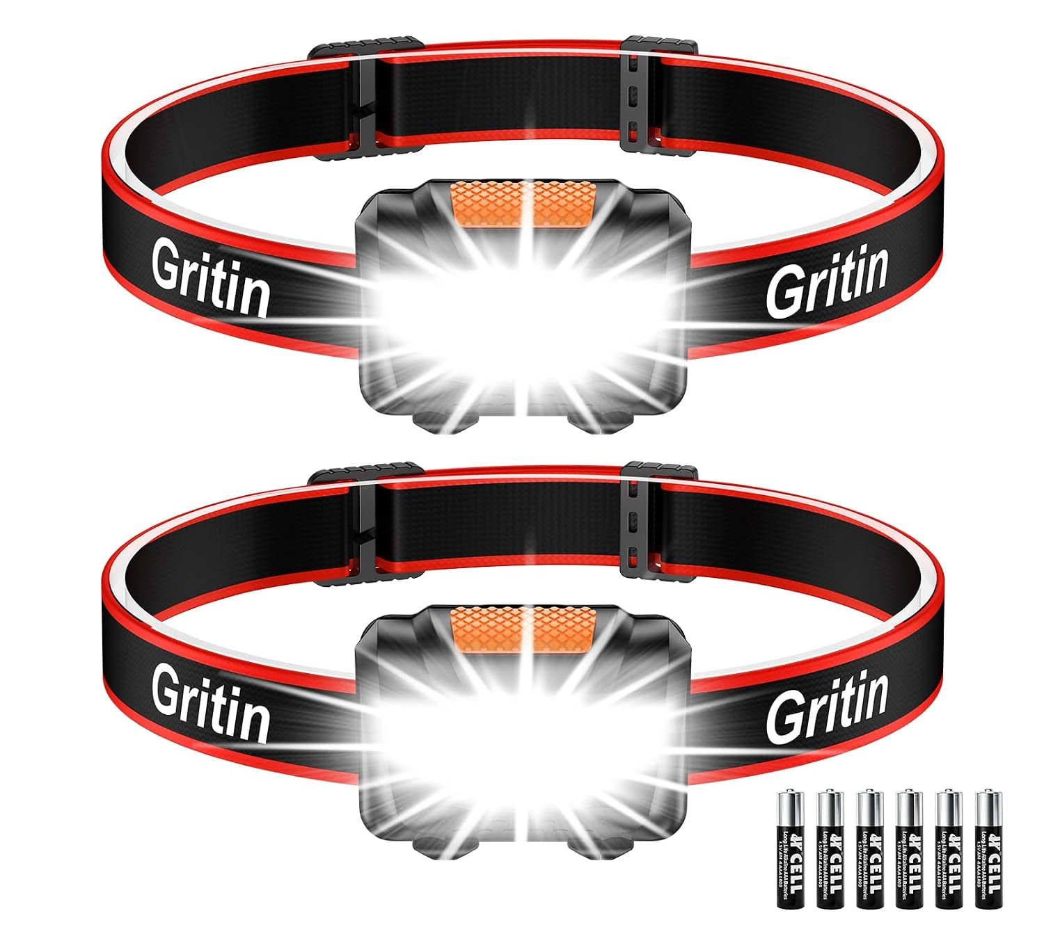 2 Pack Waterproof LED Head Torch