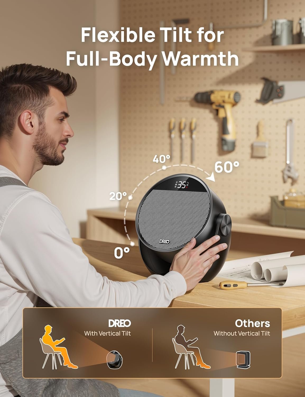 1500W 3 Modes Silent Electric Home Heater - Image 6