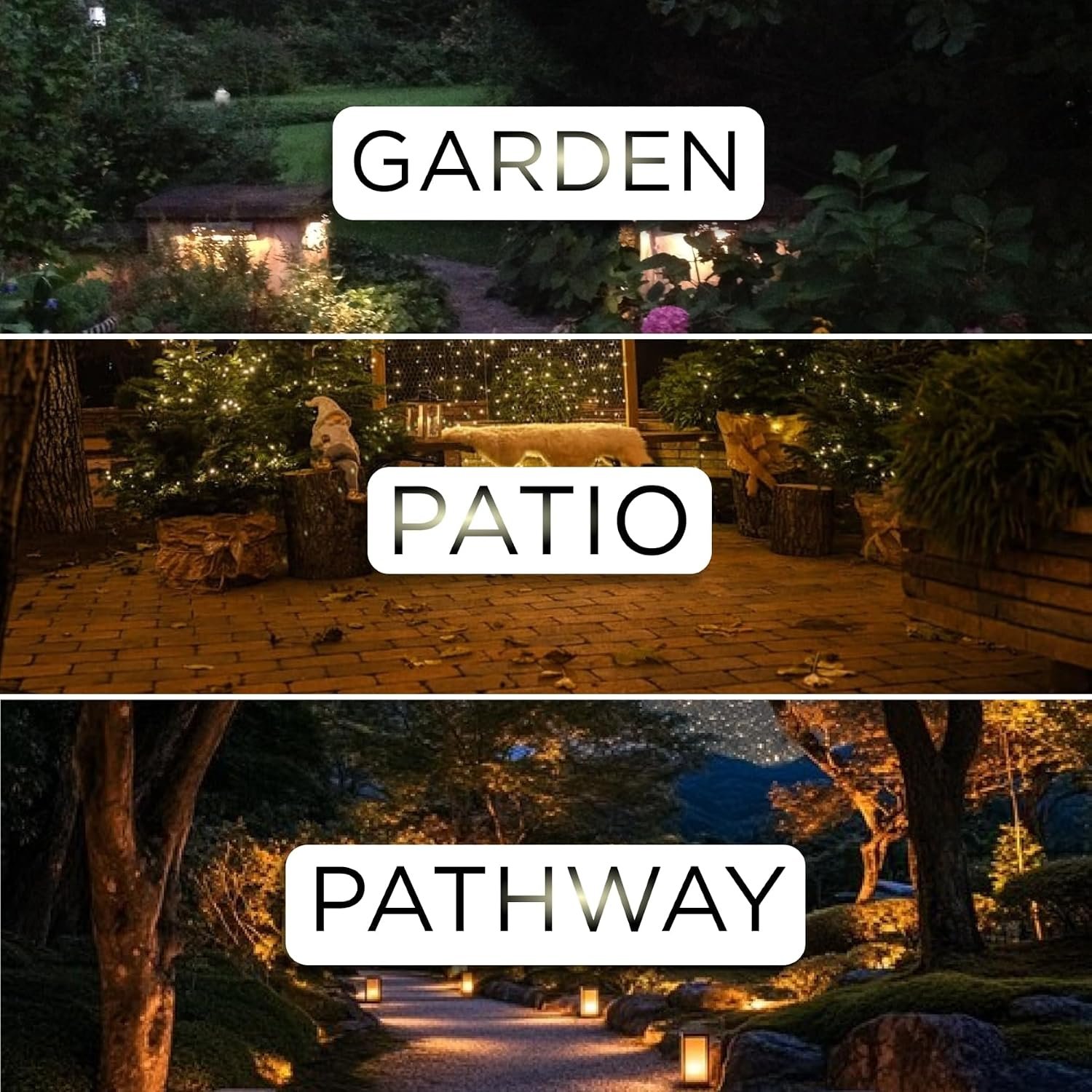 3 Pack of LED Rock Design Outdoor Solar Light - Image 6