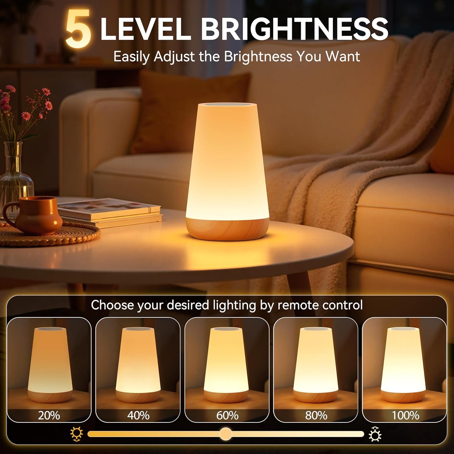 LED Touch Bedside Night Light Lamp - Image 5