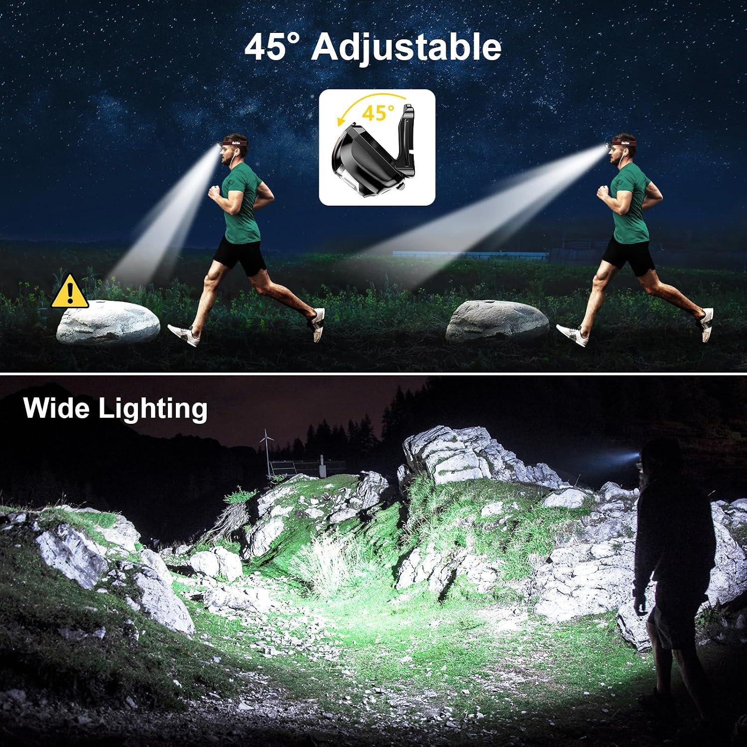 2 Pack Waterproof LED Head Torch - Image 6