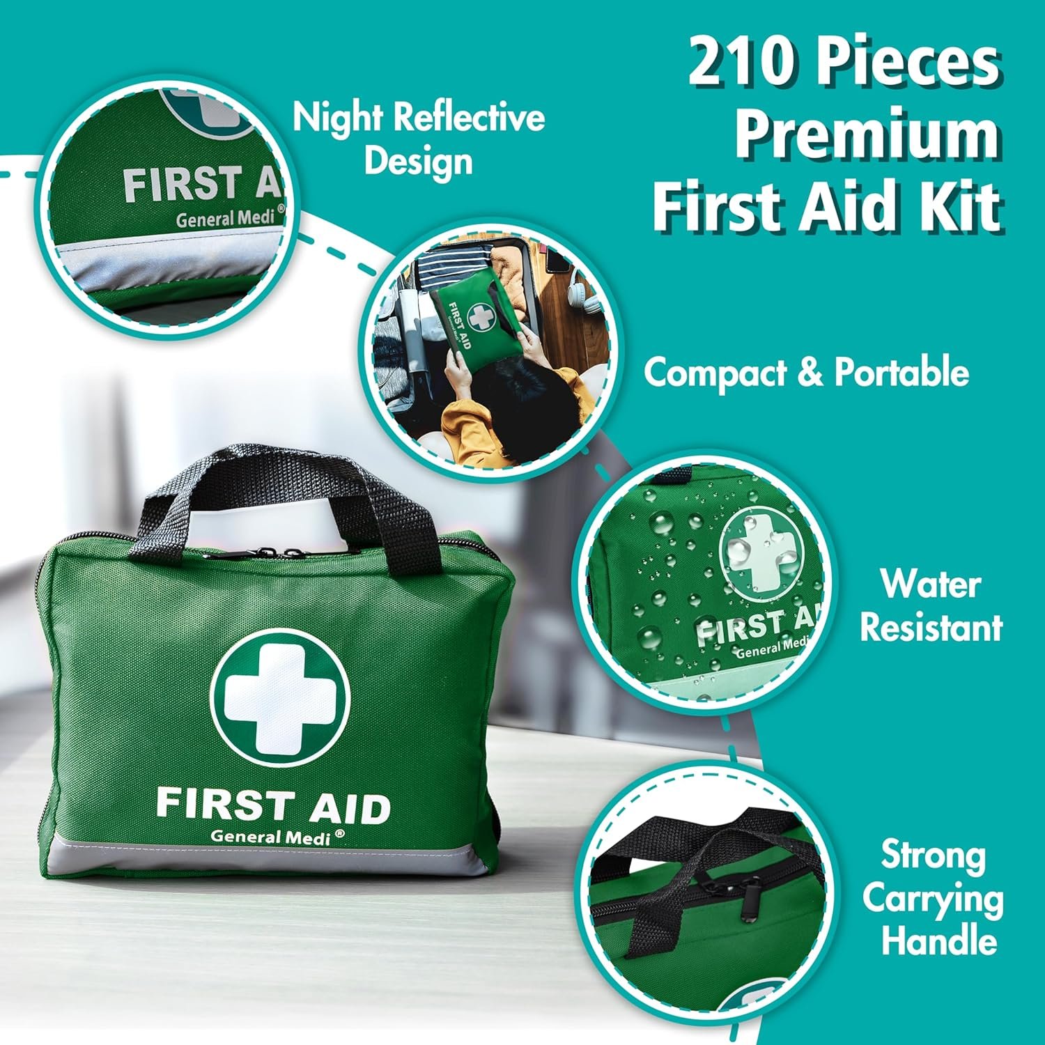210 Piece First Aid Emergency Kit - Image 5