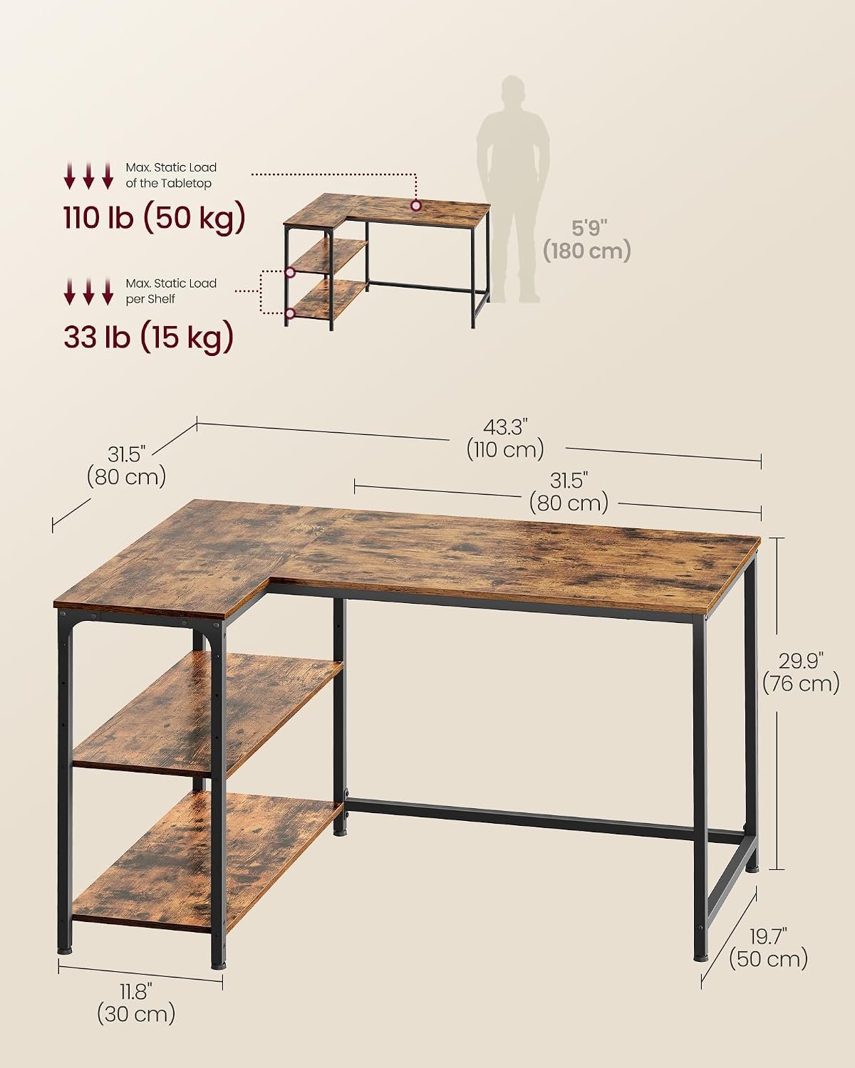 L Shaped Corner Computer Desk - Image 2