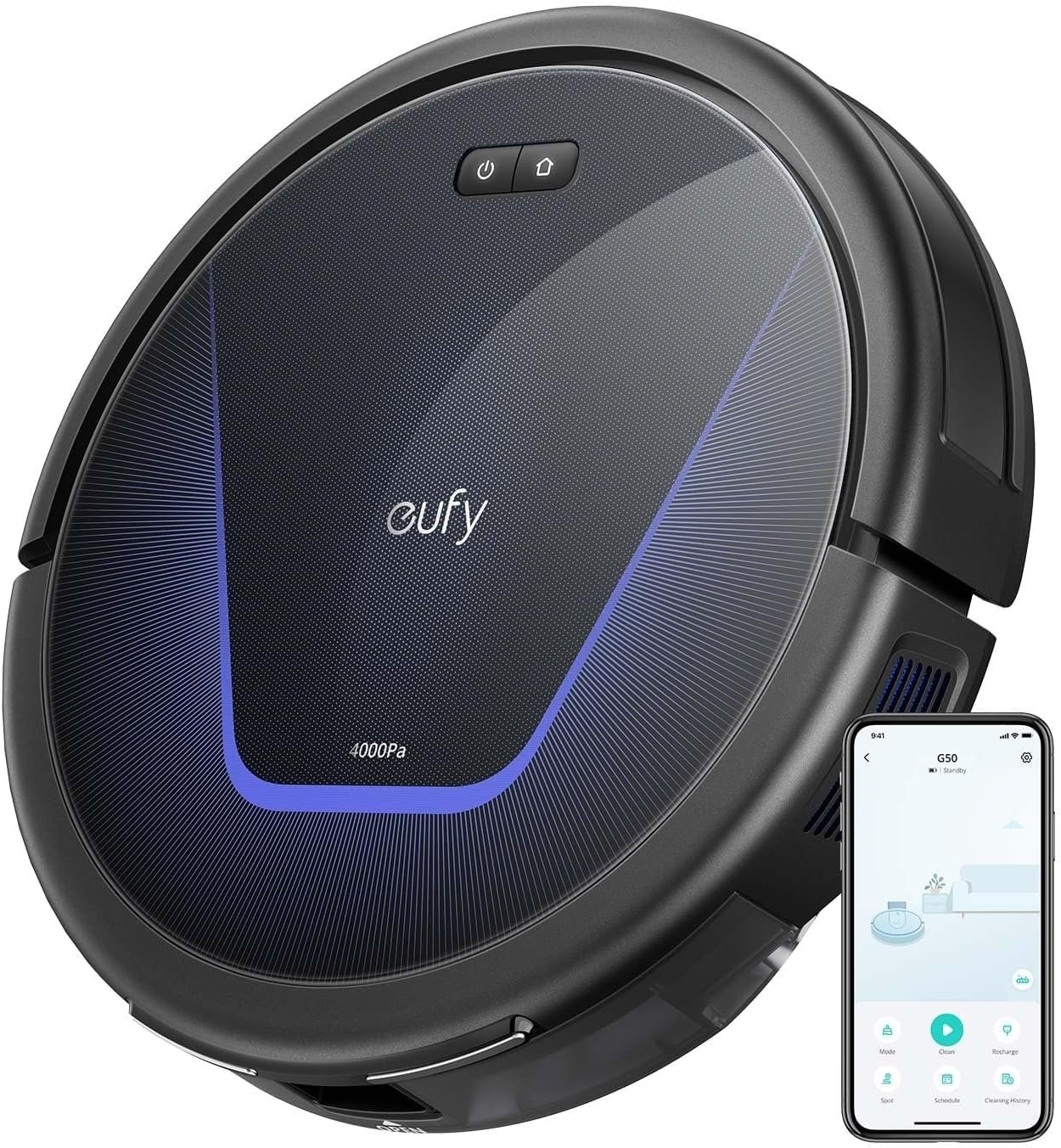 Robot Vacuum Cleaner 4,000 Pa Strong Suction