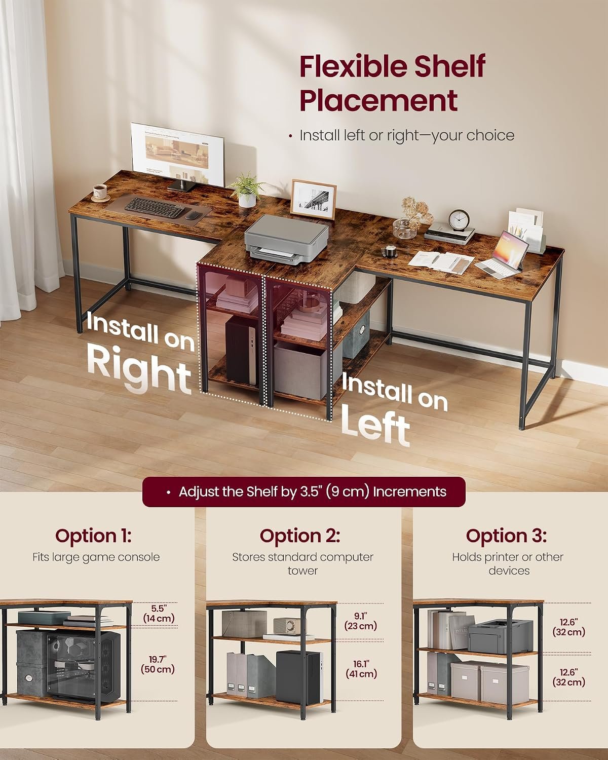 L Shaped Corner Computer Desk - Image 5