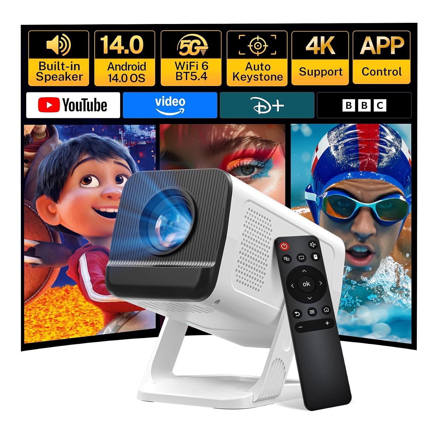 4K Smart Mini Projector