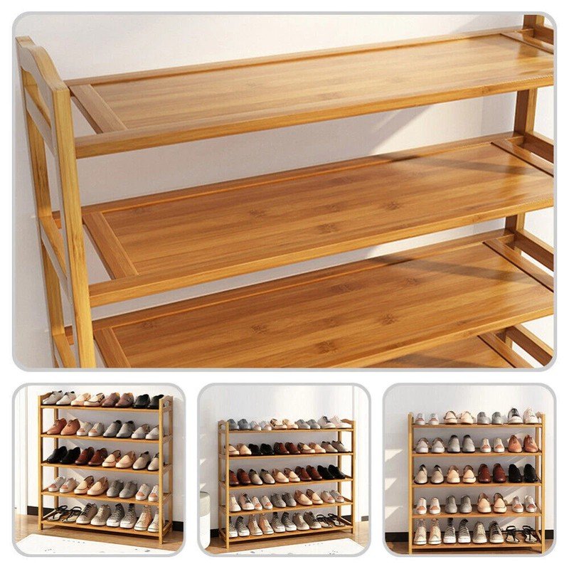 6 Tier Bamboo Shoe Rack - Image 2