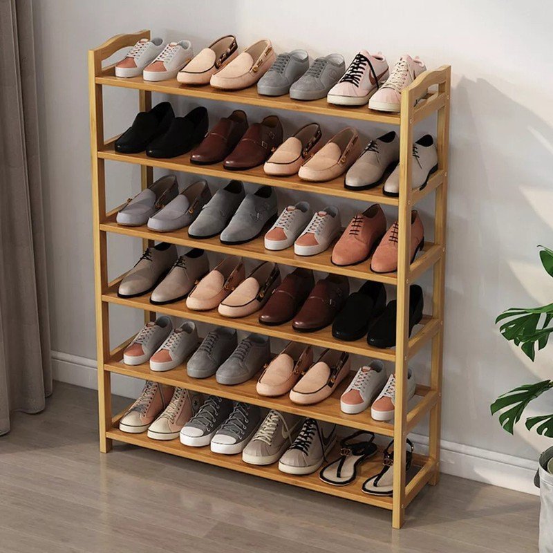 6 Tier Bamboo Shoe Rack - Image 4