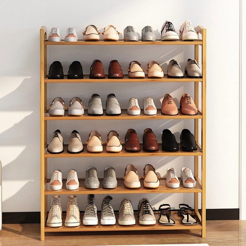 6 Tier Bamboo Shoe Rack - Image 5