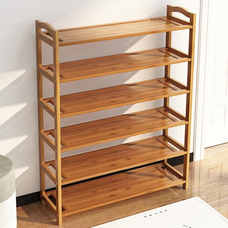 6 Tier Bamboo Shoe Rack - Image 6
