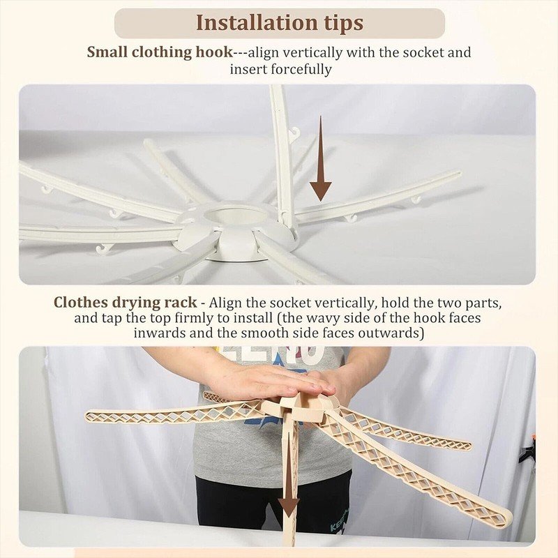 1000W Electric Heated Clothes Airer Dryer with Cover - Image 4