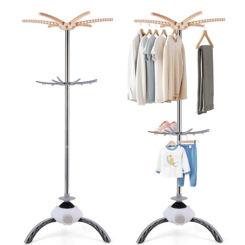 1000W Electric Heated Clothes Airer Dryer with Cover - Image 9