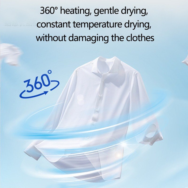 1000W Electric Heated Clothes Airer Dryer with Cover - Image 11