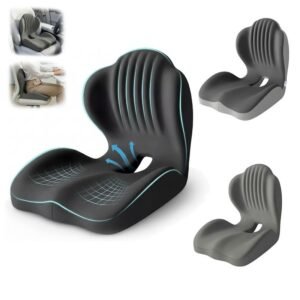 2-in-1 Ergonomic Back Pain Relief Cushion with Lumbar Support