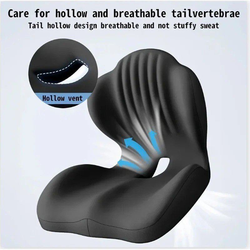 2-in-1 Ergonomic Back Pain Relief Cushion with Lumbar Support - Image 6