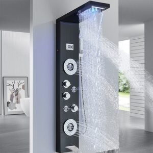 LED Shower Tower Panel with Massage Body Jets