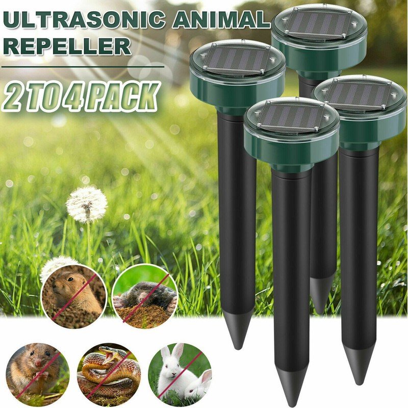 4 Pack Solar Powered Ultrasonic Pest Repellent