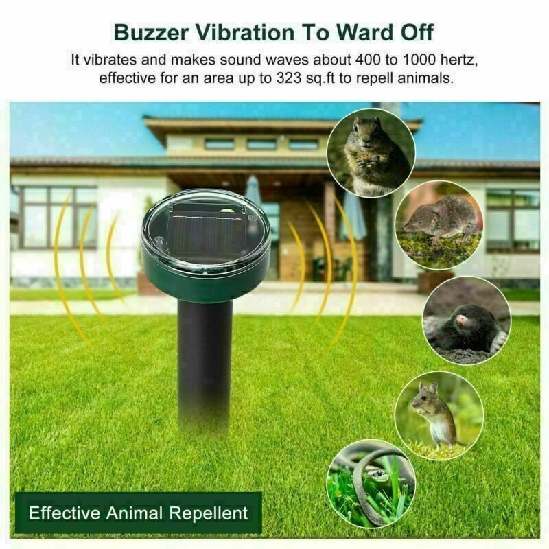 4 Pack Solar Powered Ultrasonic Pest Repellent - Image 4