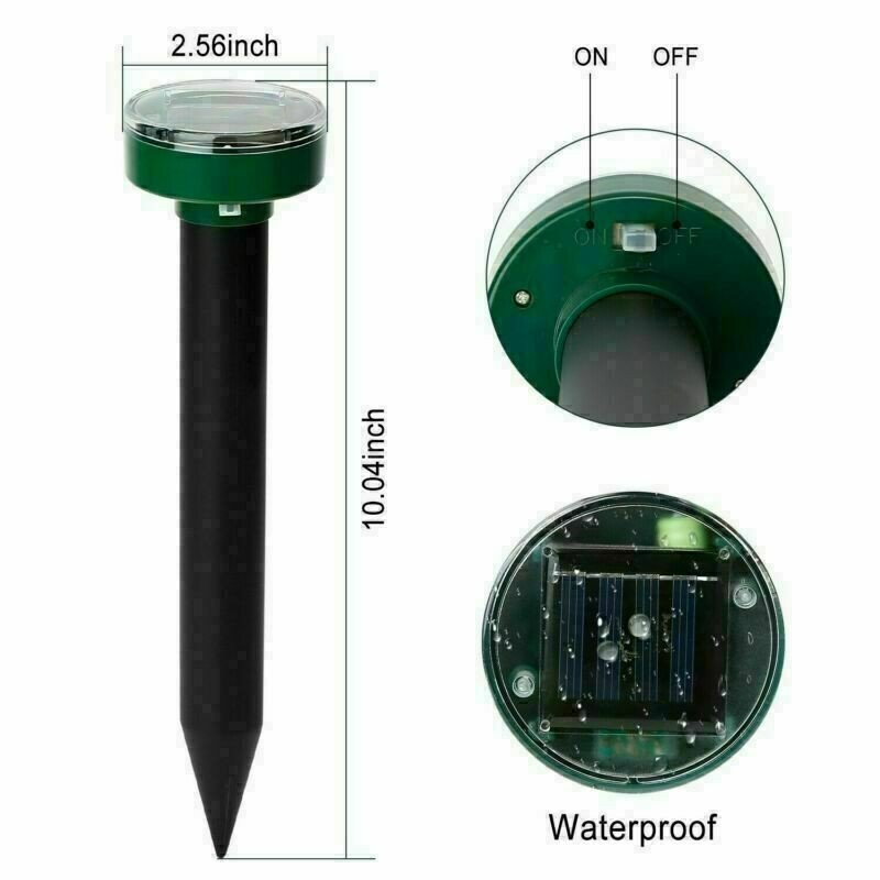 4 Pack Solar Powered Ultrasonic Pest Repellent - Image 6